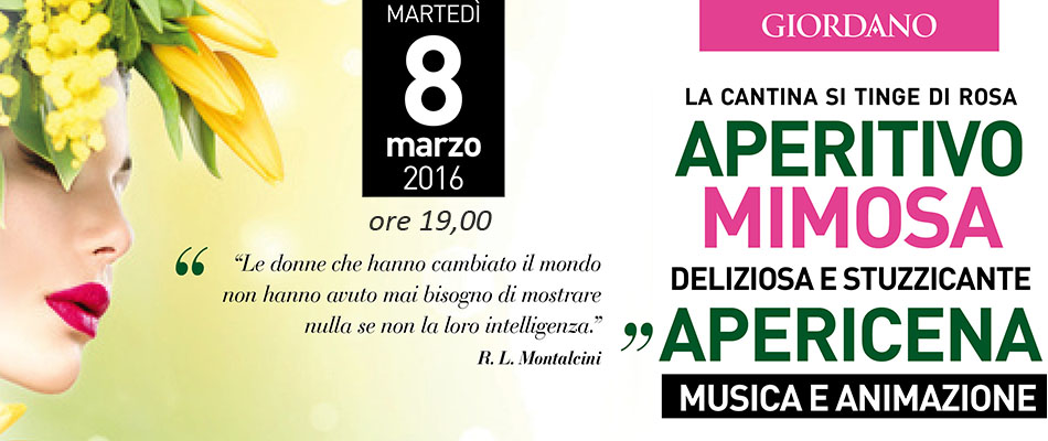 Aperitivo Mimosa nelle Cantine Giordano Aperitivo Mimosa nelle Cantine Giordano