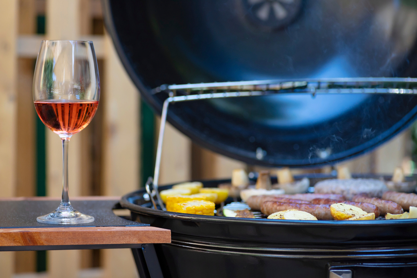 vino rosato e grigliate di carne